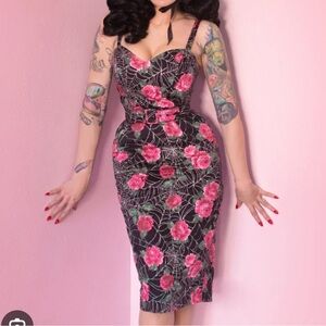 Vixen by Micheline Pitt - Spiderweb & Roses Wiggle Dress